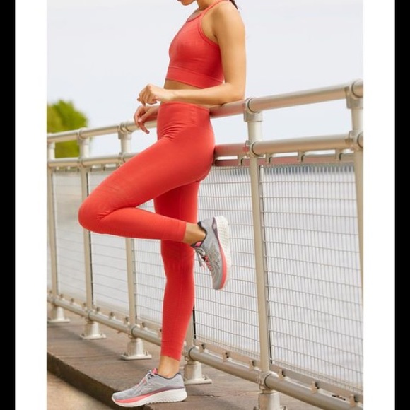 Free People Movement Gone Adrift Red Leggings - Picture 4 of 4